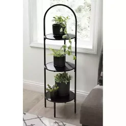 Black Arched 3-Tier Plant Stand