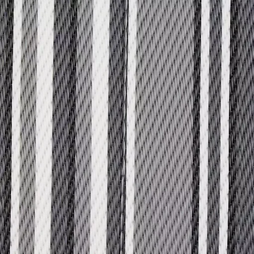 Black Barcode Stripe Outdoor Area Rug, 4x6