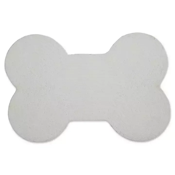 Black Buffalo Check Bone Pet Bowl Mat