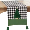 Black Buffalo Check Christmas Tree Table Runner