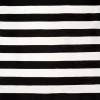 Black Cabana Stripe Indoor/Outdoor Area Rug, 8x8