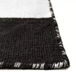 Black Cabana Stripe Indoor/Outdoor Scatter Rug