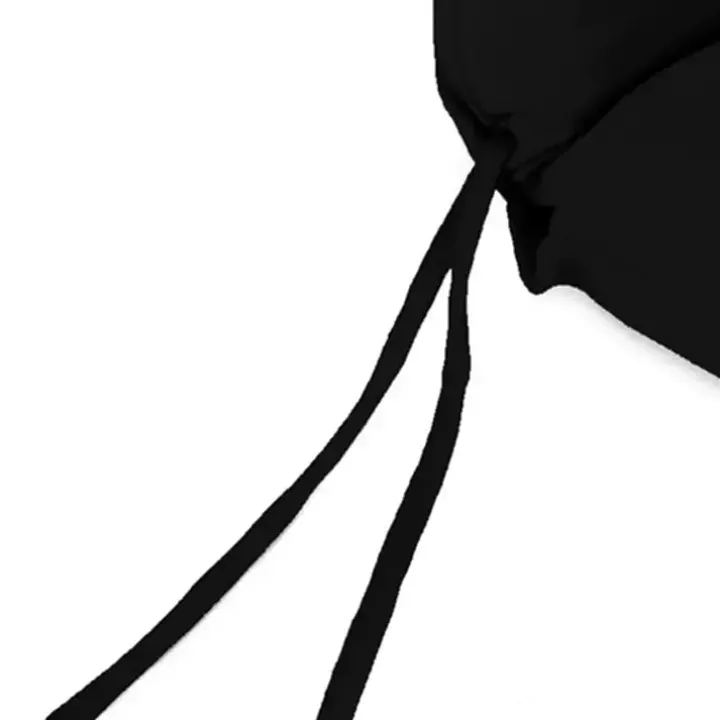 Black Canvas French Edge Outdoor Chair Cushion