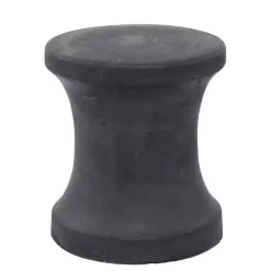 Black Clay Hourglass Accent Table