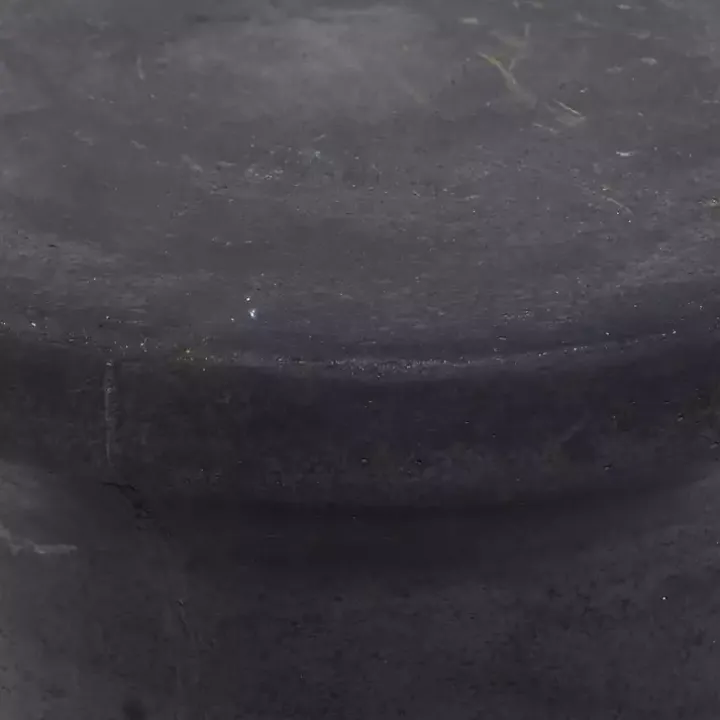 Black Clay Hourglass Accent Table