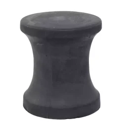 Black Clay Hourglass Accent Table