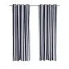 Black Coastal Stripe Outdoor Curtain Panel, 84 in.
