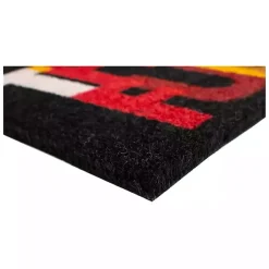 Black Colorblock Thankful Doormat