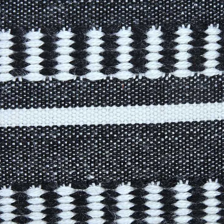 Black Dash Stripe Indoor/Outdoor Pillow