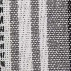 Black Farmhouse Stripe Throw