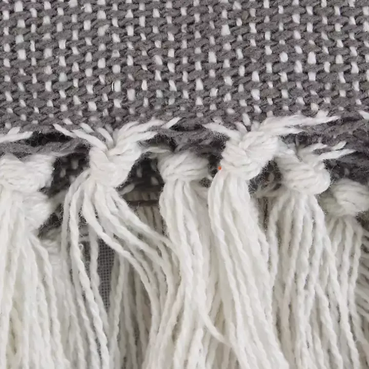 Black Farmhouse Stripe Throw