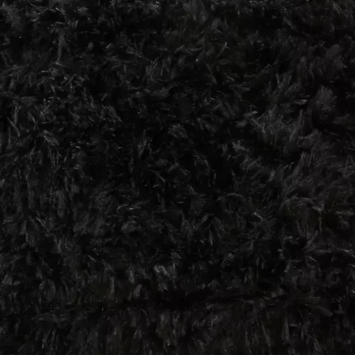 Black Faux Fur Throw Pillow