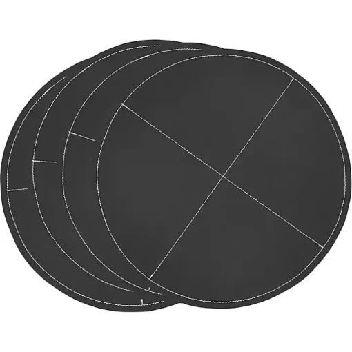 Black Faux Leather Placemats, Set of 4