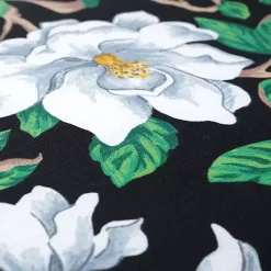 Black Floral Blooms 2-pc. Outdoor Pillows