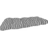 Black French Edge Outdoor Wicker Settee Cushion