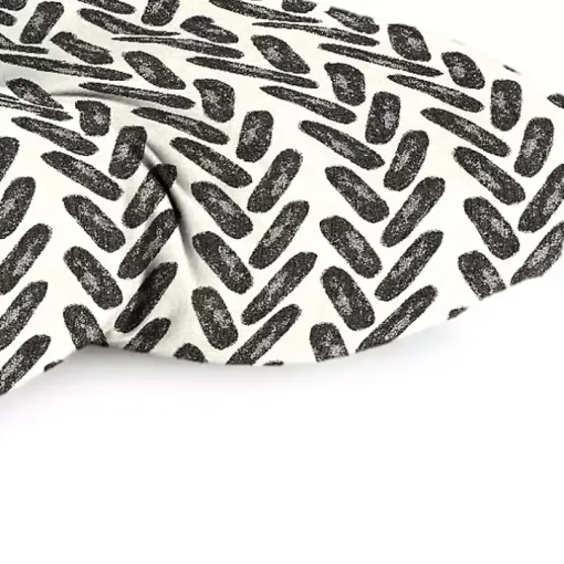 Black French Edge Outdoor Wicker Settee Cushion
