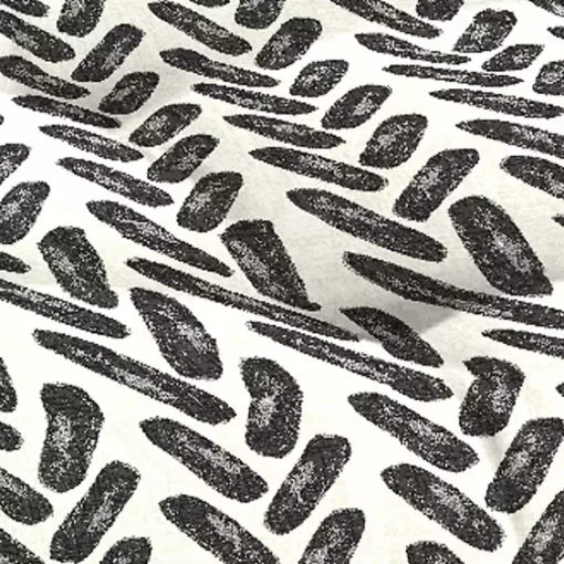 Black French Edge Outdoor Wicker Settee Cushion
