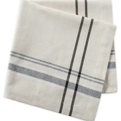 Black French Stripe Napkins, Set of 6