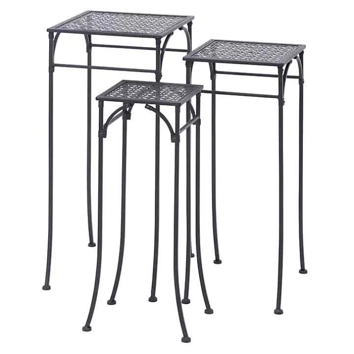 Black Garden 3-pc. Plant Stand Set