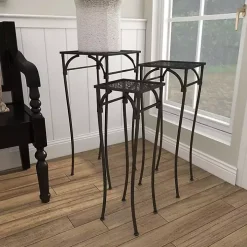 Black Garden 3-pc. Plant Stand Set
