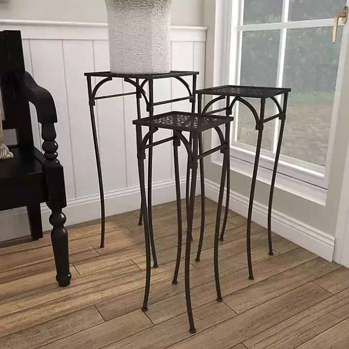 Black Garden 3-pc. Plant Stand Set
