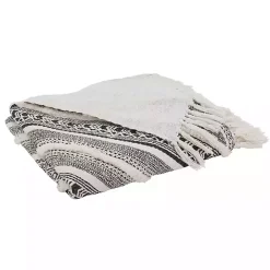 Black Geometric Diamond Throw