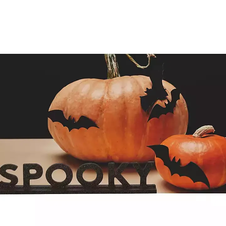 Black Glitter Spooky Tabletop Sign