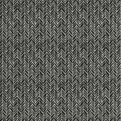 Black Herringbone Outdoor Chair Cushion