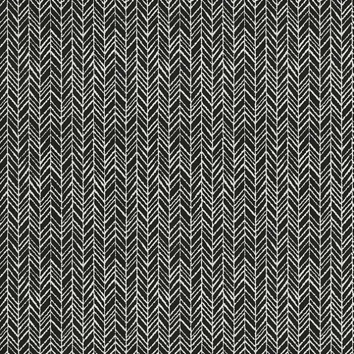 Black Herringbone Outdoor Seat Cushions, Set of 2