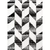 Black Herringbone Shag Area Rug, 9x12