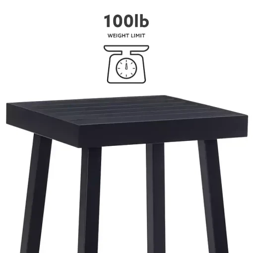 Black Holland Outdoor Side Table