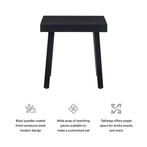 Black Holland Outdoor Side Table