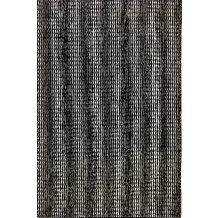 Black Intertwine Indoor/Outdoor Area Rug, 7x9