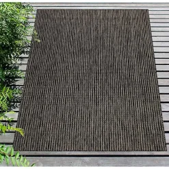Black Intertwine Indoor/Outdoor Area Rug, 4x7