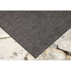 Black Intertwine Indoor/Outdoor Area Rug, 7x9