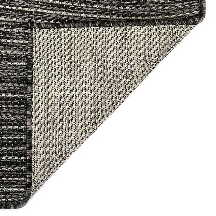 Black Intertwine Indoor/Outdoor Area Rug, 7x9