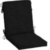 Black Leala Texture Outdoor Dining Chair Cushion