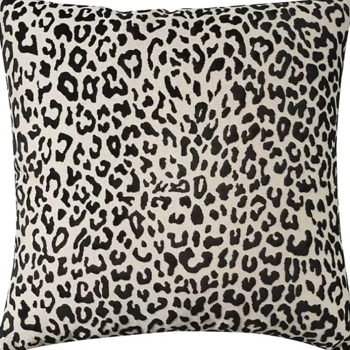 Black Leopard Jacquard Pillow