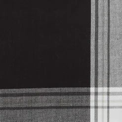 Black Long Stripe Bordered Table Runner, 72 in.