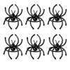 Black Matte Spider Napkin Rings, Set of 6