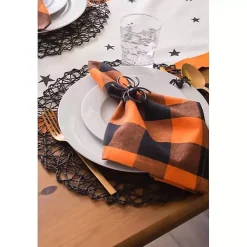 Black Matte Spider Napkin Rings, Set of 6