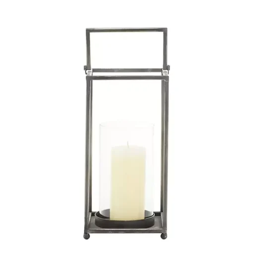 Black Metal Modern Lantern
