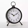 Black Metal Vintage Tabletop Clock