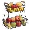 Black Metal Wire Stackable Kitchen Baskets