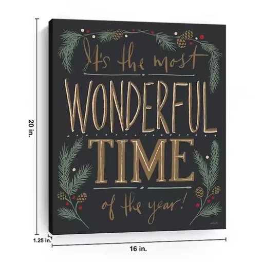 Black Most Wonderful Time Canvas Art Print