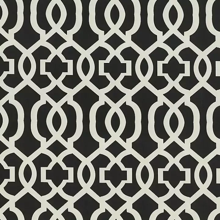 Black New Geometric Outdoor Chair Cushion