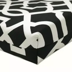 Black New Geometric Outdoor Chaise Cushion