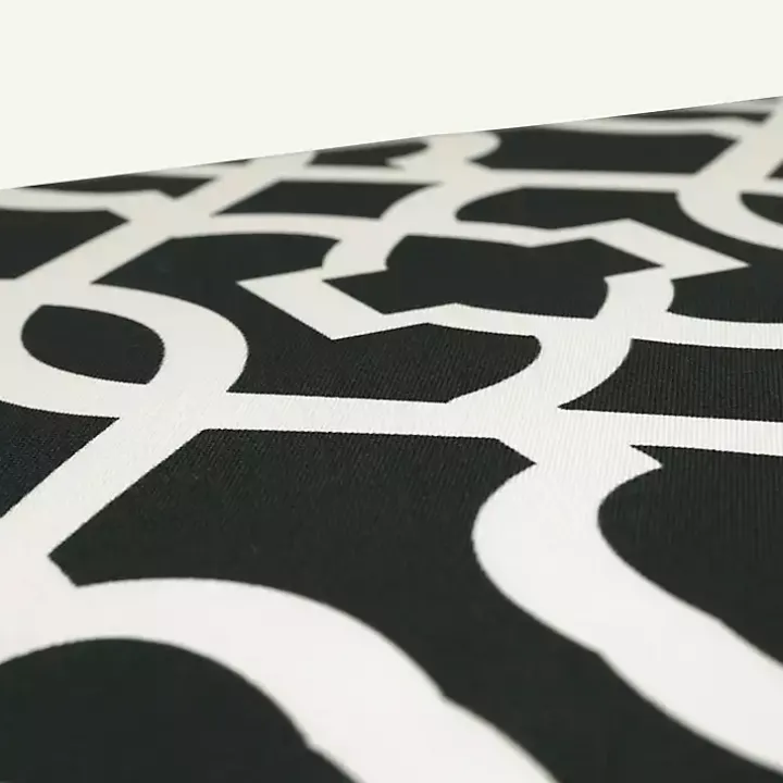 Black New Geometric 2-pc. Wicker Chair Cushion Set