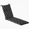 Black Polka Dot Outdoor Chaise Cushion