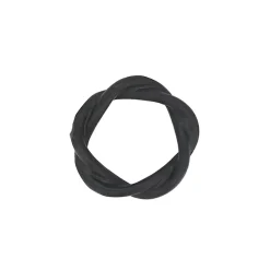 Black Resin Twisted Napkin Rings, Set of 4